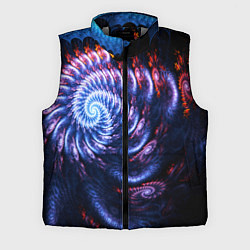 Мужской жилет Оптический фрактальный узор текстура, цвет: 3D-светло-серый