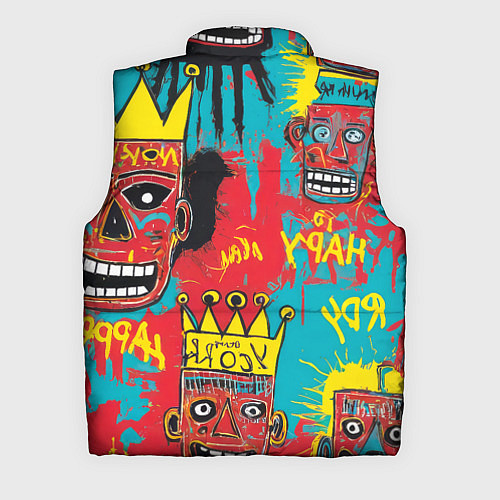 Мужской жилет Абстракция в стиле баския / 3D-Светло-серый – фото 2