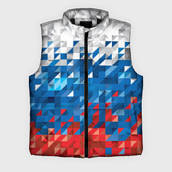 Мужской жилет Пиксельный флаг, цвет: 3D-черный