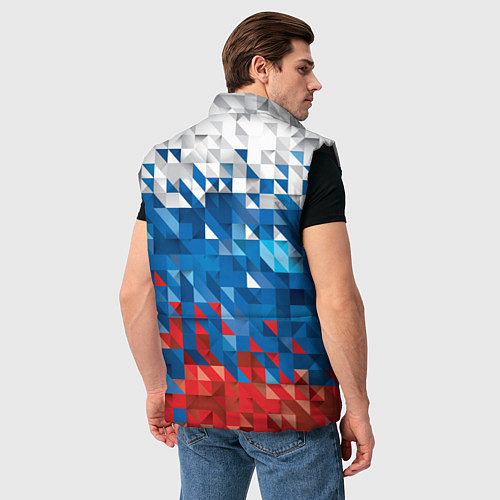 Мужской жилет Пиксельный флаг / 3D-Черный – фото 4