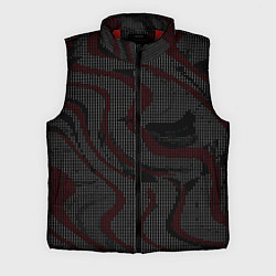 Мужской жилет Красно-белые точки на чёрном фоне