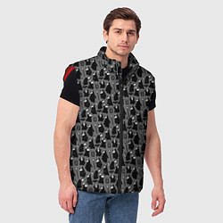Мужской жилет Чумной доктор - паттерн, цвет: 3D-красный — фото 2