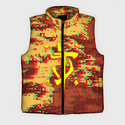 Мужской жилет Doom камуфляж глитч, цвет: 3D-светло-серый