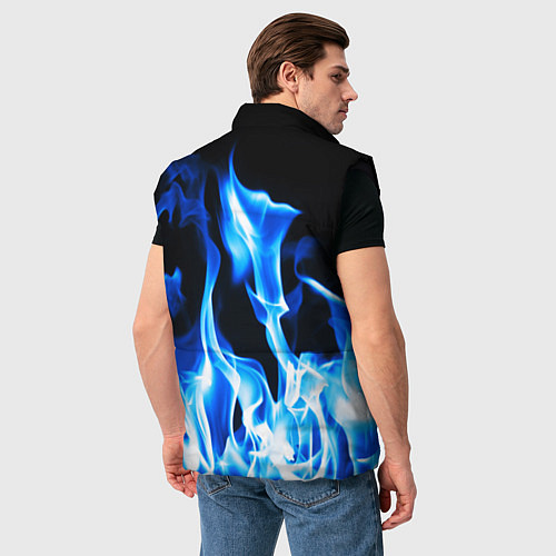 Мужской жилет Doom fire logo steel / 3D-Черный – фото 4