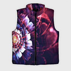 Мужской жилет Фрактальный цветок абстракция, цвет: 3D-красный