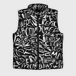 Мужской жилет Надписи абстрактные, цвет: 3D-черный