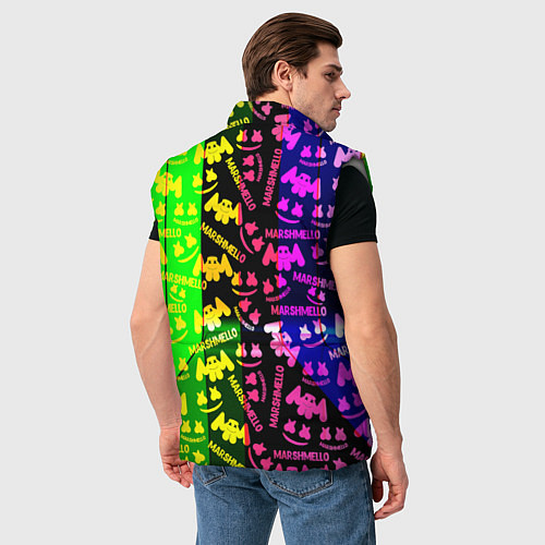 Мужской жилет Marshmello pattern neon steel / 3D-Светло-серый – фото 4