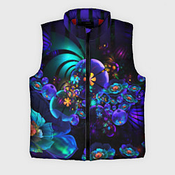 Мужской жилет Оптический фрактальный цветок, цвет: 3D-красный