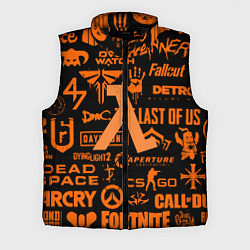 Мужской жилет Half-life pattern game, цвет: 3D-черный
