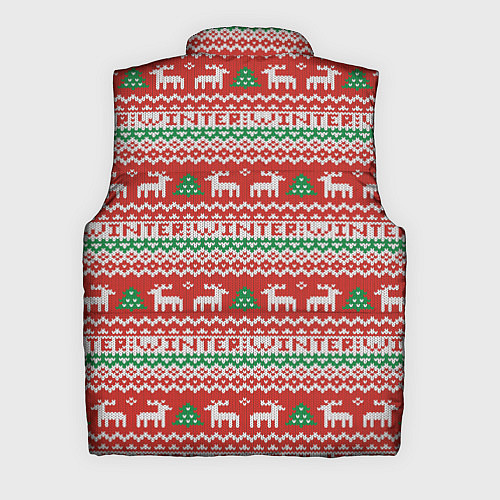 Мужской жилет Deer christmas pattern / 3D-Светло-серый – фото 2