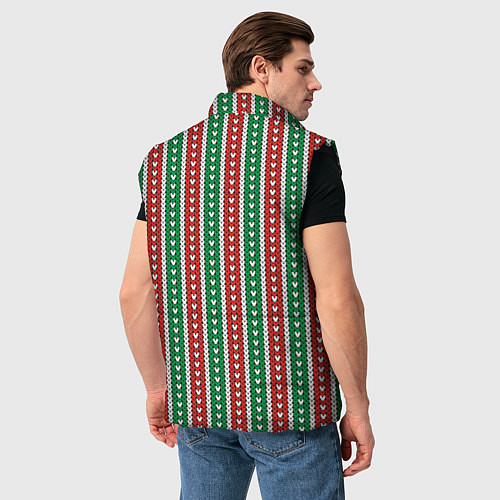 Мужской жилет Knitted pattern / 3D-Черный – фото 4