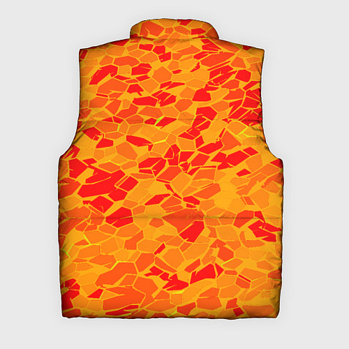 Мужской жилет Красные плитки на жёлтом фоне / 3D-Светло-серый – фото 2