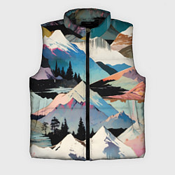 Мужской жилет Снежные горы, цвет: 3D-черный