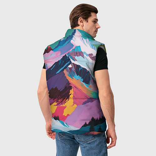 Мужской жилет Горы краски / 3D-Светло-серый – фото 4