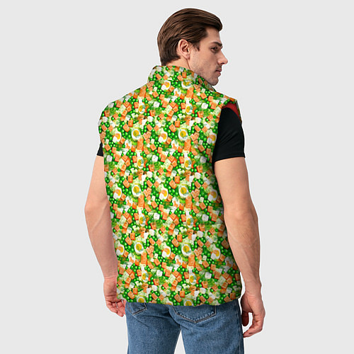 Мужской жилет Салат - Оливье / 3D-Красный – фото 4