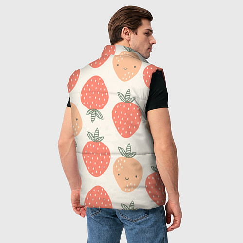 Мужской жилет Клубничный узор / 3D-Черный – фото 4