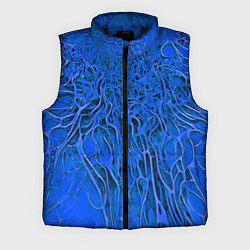 Мужской жилет Синий симбионт абстракция, цвет: 3D-черный