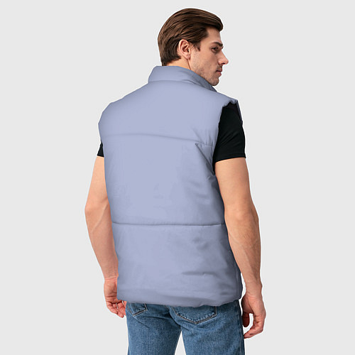 Мужской жилет Снегири на ветке / 3D-Черный – фото 4