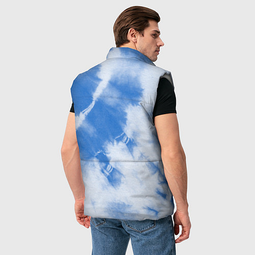 Мужской жилет Синий тай дай / 3D-Светло-серый – фото 4