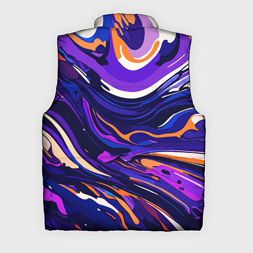 Мужской жилет Разноцветная абстракция разводов / 3D-Светло-серый – фото 2