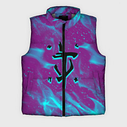 Мужской жилет Doom neon flame, цвет: 3D-светло-серый