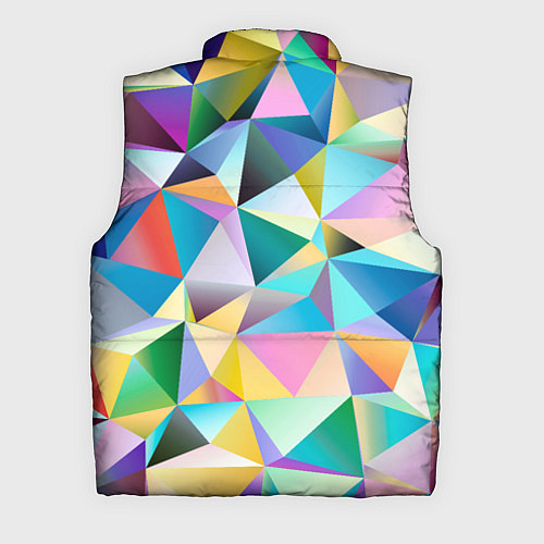 Мужской жилет Полигональная текстура / 3D-Светло-серый – фото 2