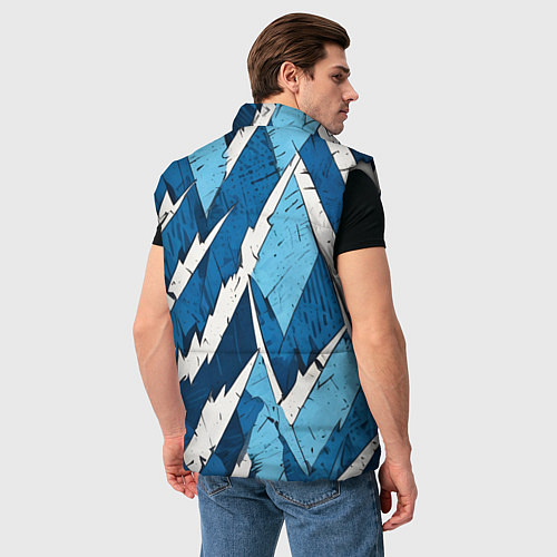 Мужской жилет Геометрический камуфляж / 3D-Светло-серый – фото 4