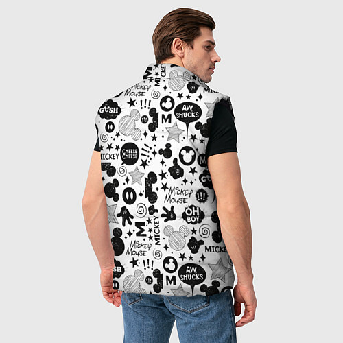 Мужской жилет Микки Маус узор / 3D-Черный – фото 4