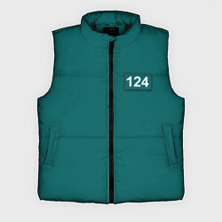 Мужской жилет Игрок 124 - Игра в кальмара, цвет: 3D-черный