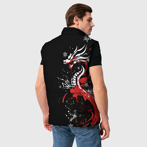 Мужской жилет Ghost of Tsushima - snowflakesv / 3D-Черный – фото 4