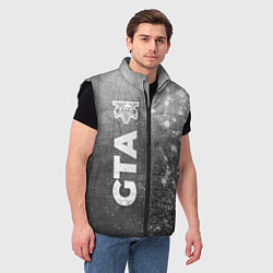Мужской жилет GTA - grey gradient по-вертикали, цвет: 3D-черный — фото 2