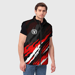 Мужской жилет Changan - красные языки, цвет: 3D-черный — фото 2