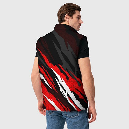 Мужской жилет Changan - красные языки / 3D-Черный – фото 4