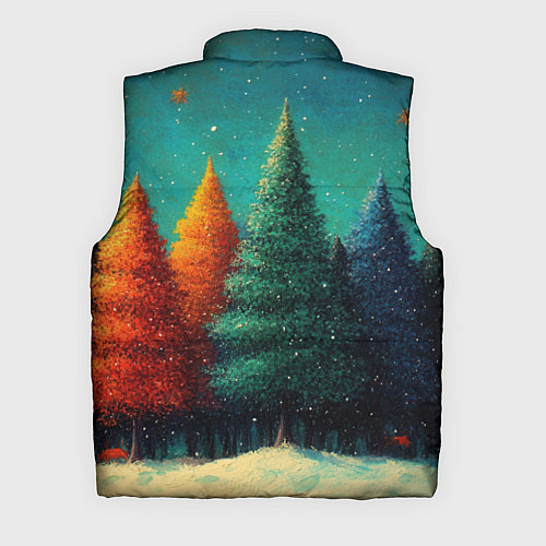 Мужской жилет Разноцветные елочки / 3D-Светло-серый – фото 2