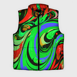 Мужской жилет Красно-зелёный узор, цвет: 3D-черный