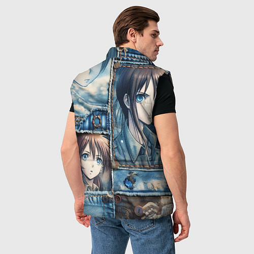 Мужской жилет Пэчворк с аниме / 3D-Черный – фото 4