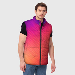 Мужской жилет Градиент в косую полоску, цвет: 3D-черный — фото 2