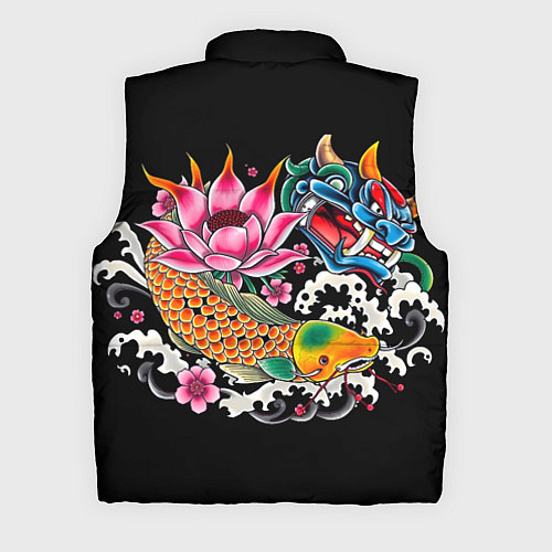 Мужской жилет Татуировка в японском стиле / 3D-Светло-серый – фото 2