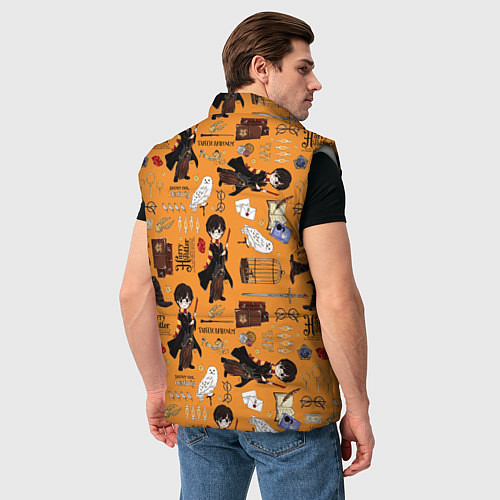 Мужской жилет Гарри Поттер паттерн / 3D-Светло-серый – фото 4