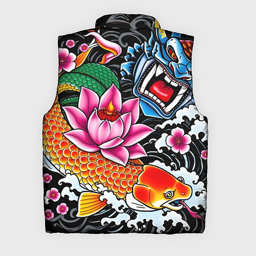 Мужской жилет Иредзуми татуировка / 3D-Светло-серый – фото 2