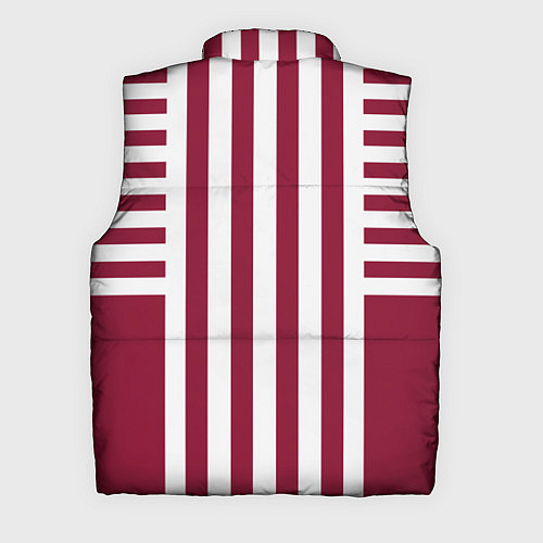 Мужской жилет Бело красный узор в полоску / 3D-Светло-серый – фото 2
