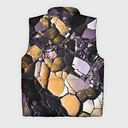 Мужской жилет Чёрно-жёлтый камень / 3D-Светло-серый – фото 2