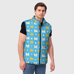 Мужской жилет Время приключений паттерн, цвет: 3D-черный — фото 2