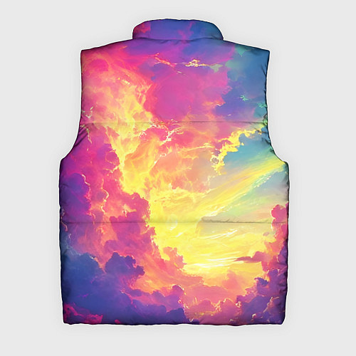 Мужской жилет Розовые облака на синем небе / 3D-Светло-серый – фото 2