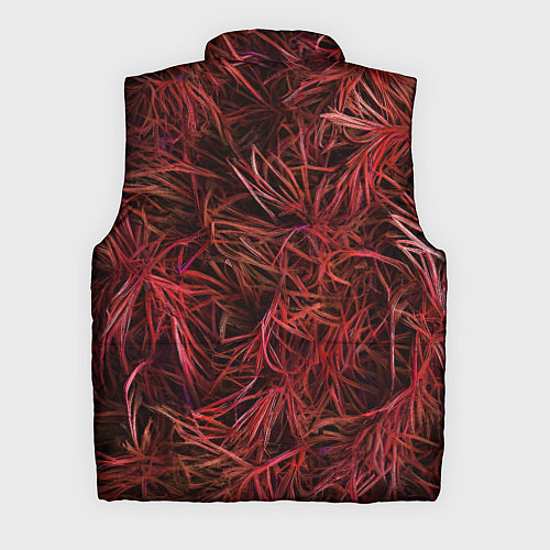 Мужской жилет Красная трава на чёрном фоне / 3D-Светло-серый – фото 2
