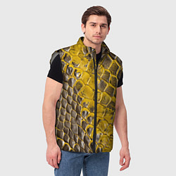 Мужской жилет Красивая кожа змеи, цвет: 3D-светло-серый — фото 2