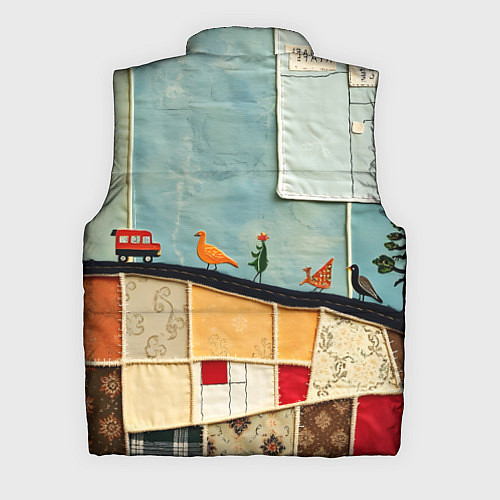 Мужской жилет Детский пэчворк / 3D-Светло-серый – фото 2