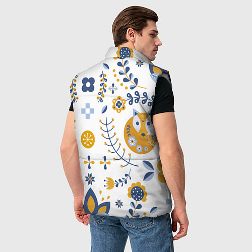 Мужской жилет Скандинавский узор / 3D-Светло-серый – фото 4