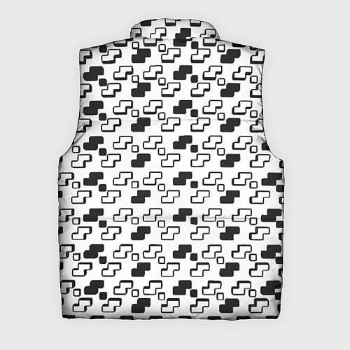 Мужской жилет Чёрно-белые фигуры на белом фоне / 3D-Светло-серый – фото 2