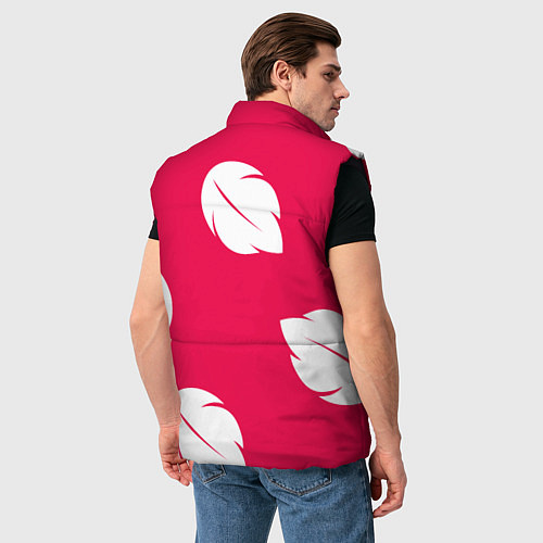 Мужской жилет Тестура платья Лило с листьями / 3D-Черный – фото 4